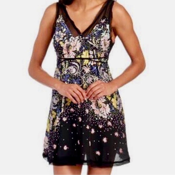Like New Free People - Longwood Floral Slip Dress - S - Picture 11 of 12